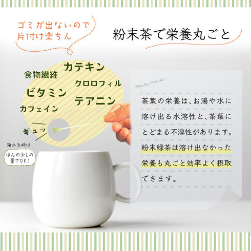 粉末緑茶 50g 茶葉の栄養「まるごと」GREEN TEA