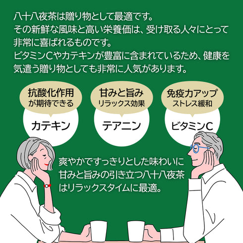 『心をこめて』『ありがとう』八十八夜摘み深蒸し茶 メール便ギフト