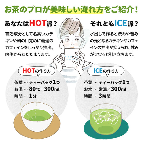 抹茶入り 深蒸し濃茶 ティーバッグ こくうまブレンド 2.5g×100p