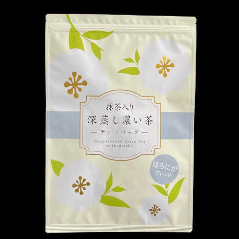 抹茶入り 深蒸し濃茶 ティーバッグ ほろにがブレンド 2.5g×100p